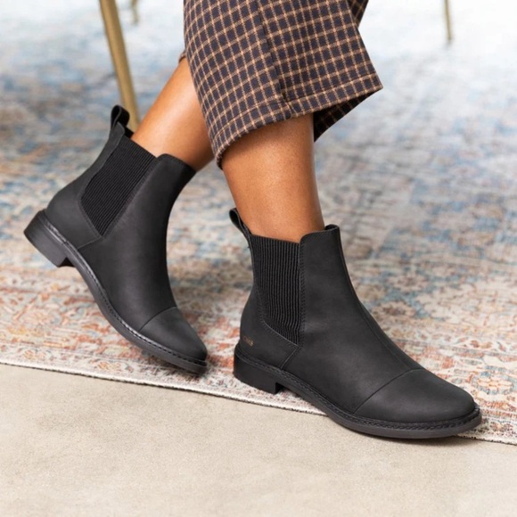TOMS Women’s Charli Black Leather 10 B (M) - Picture 1 of 12